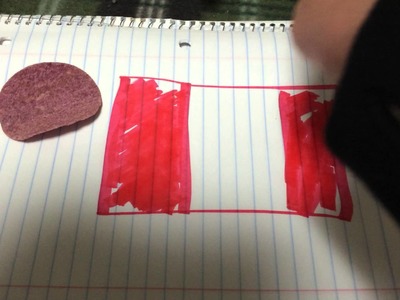 How to draw the Canadian flag and eat a purple chip