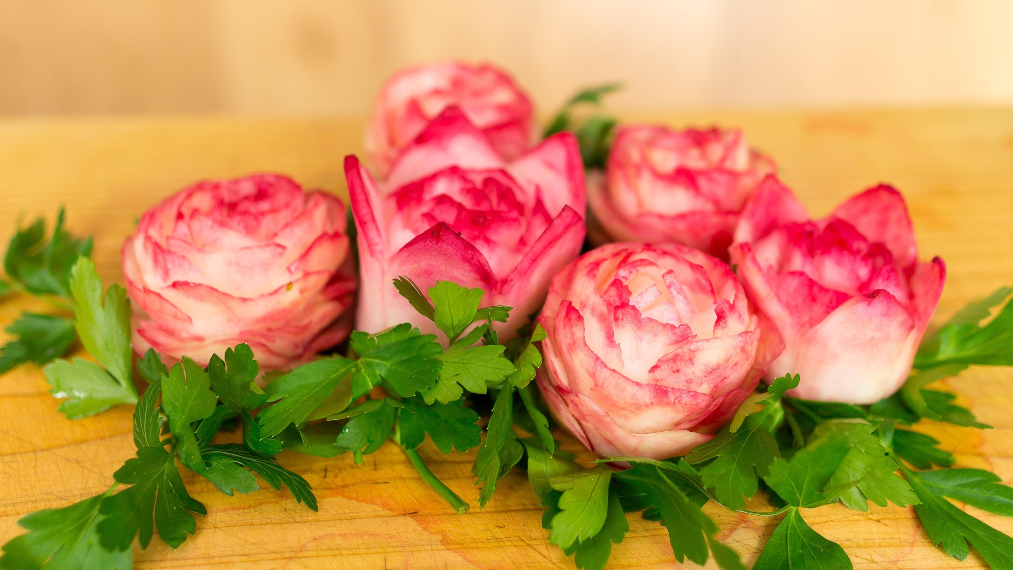 How To Make A Daikon Flower Garnish how-to-make-a-daikon-flower-garnish