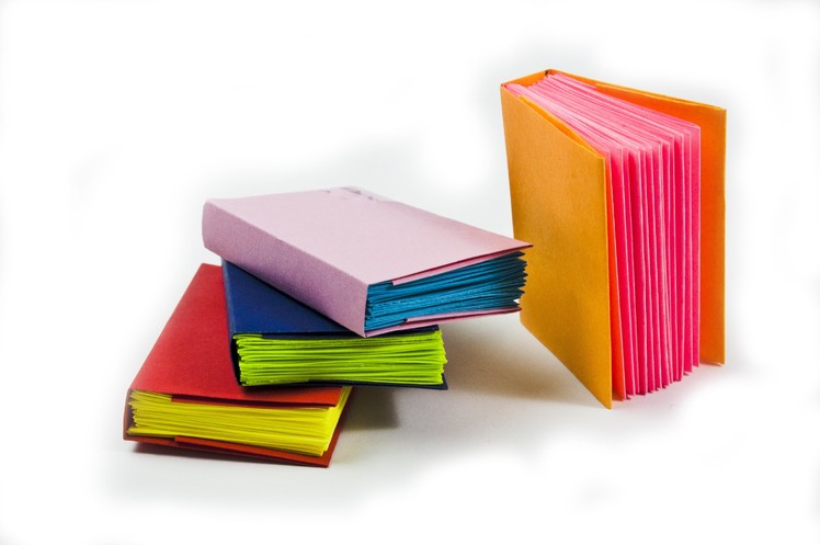 How to make a mini modular origami book -|- DIY Paper Book