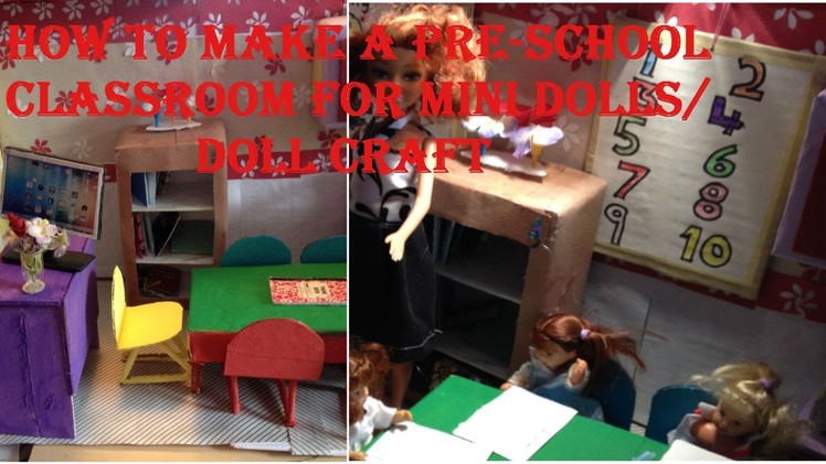 How To Make A Mini Pre-School Classroom.Doll Craft