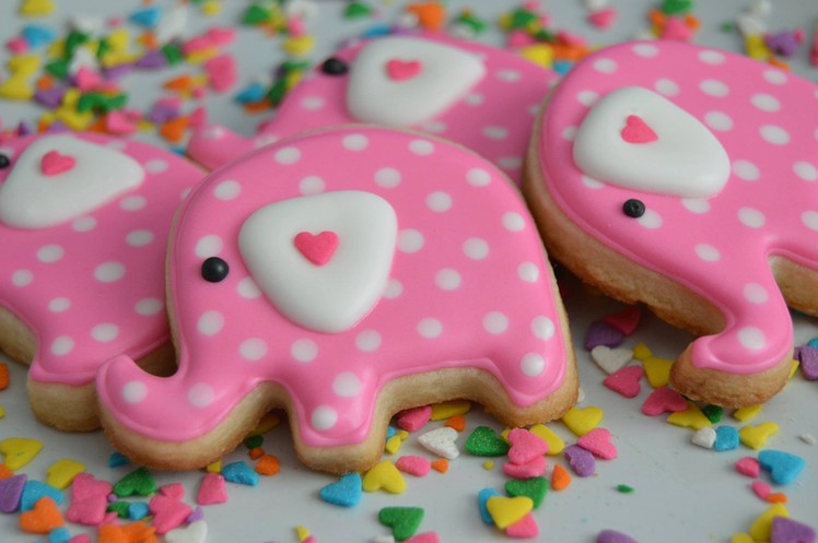 How to make Elephant Cookies for a Birthday or Baby shower!