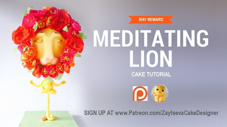 How to make gravity defying Meditating Lion cake tutorial trailer