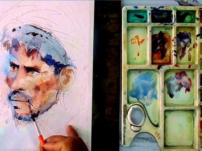 How to Make Portrait in Watercolours by Artist Sikander Singh