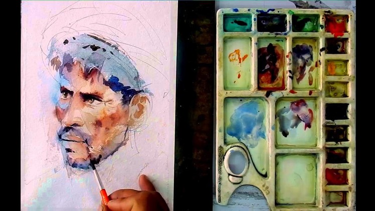 How to Make Portrait in Watercolours by Artist Sikander Singh