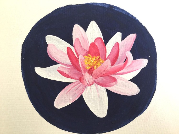 How to Paint a Waterlily in Acrylics