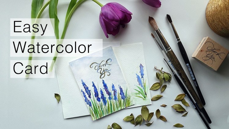 How To: Watercolor Thank You Card | Speed Painting