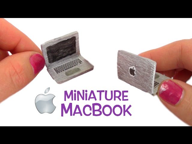 Miniature Apple Macbook ! How to make a Tiny Macbook Pro! Opens and closes!