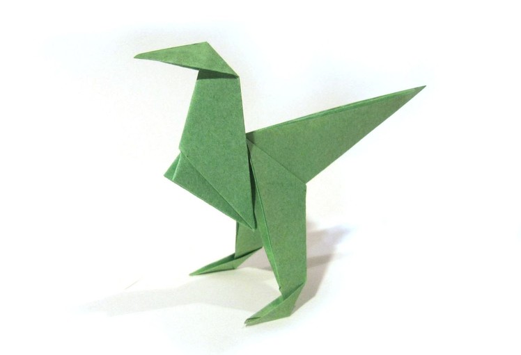 Origami Dinosaur Velociraptor - easy origami - How to make an origami Velociraptor