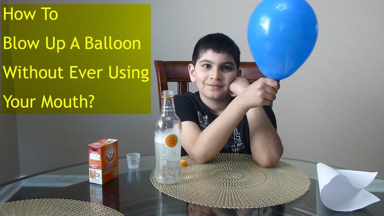 Really Cool Science Trick - How to Inflate. Blow a Balloon Using Baking Soda and Vinegar