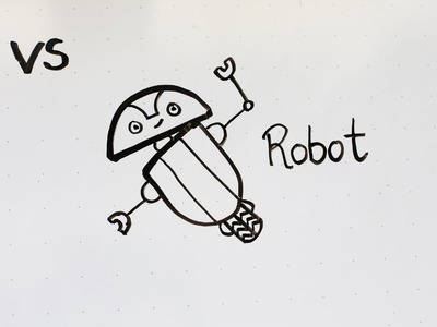 10: Kids' Tutorial -  How to Draw a Robot (A) | 2.5 Min | Simple, Easy & Fun | Vivi Santoso