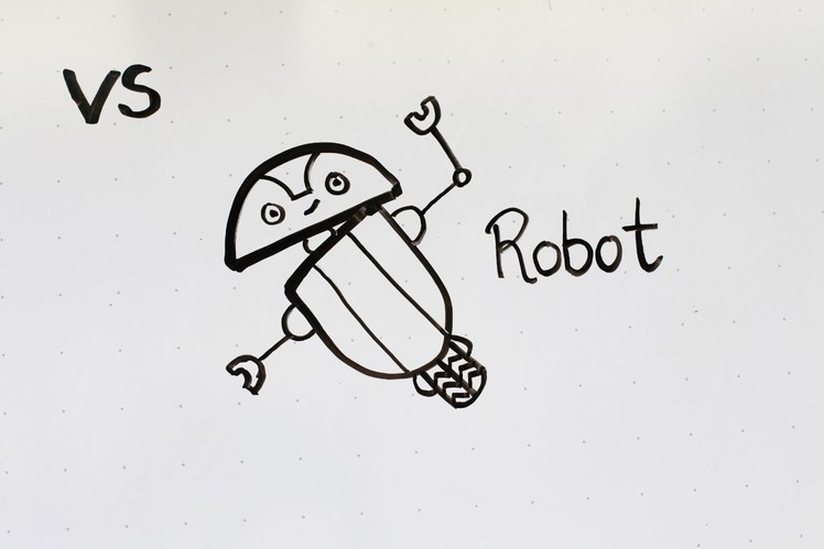 10: Kids' Tutorial -  How to Draw a Robot (A) | 2.5 Min | Simple, Easy & Fun | Vivi Santoso