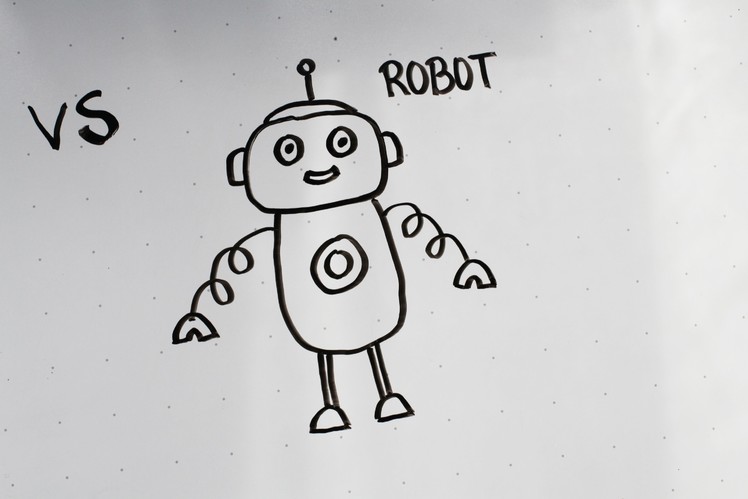12 : Kids' Tutorial -  How to Draw a Robot (C) in 2 Min - Simple, Easy & Fun | Vivi Santoso