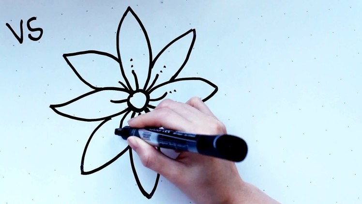 18: Kids' Tutorial -  How to Draw a Flower (B) | Simple, Easy & Fun | Vivi Santoso