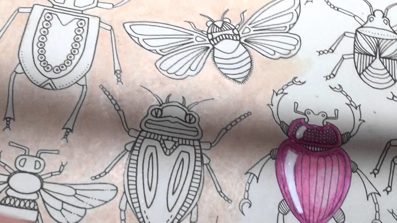 Adult Coloring With ILene Vick: How To Color Bugs To Make Them Look Like Shiny Gems and Jewels