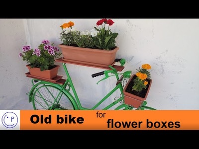 How to convert your old place bike for flower boxes