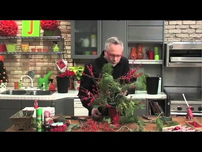 How to Create a Christmas Evergreen Arrangement with Cardinals