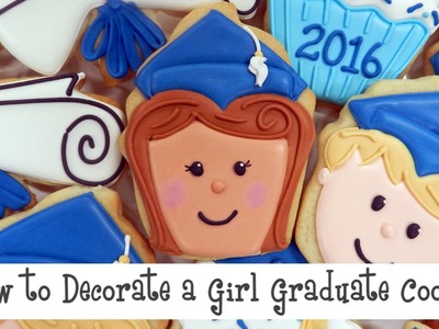 How to Decorate a Girl Graduate Cookie
