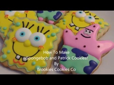 How To Decorate Spongebob And Patrick Cookies With Royal Icing.