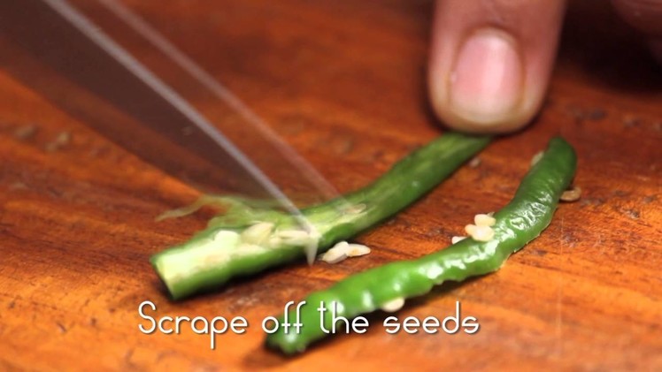 How to Deseed and Finely Chop Green Chillies | Sanjeev Kapoor Khazana