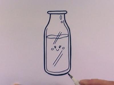 How to Draw a Cartoon Bottle Of Milk