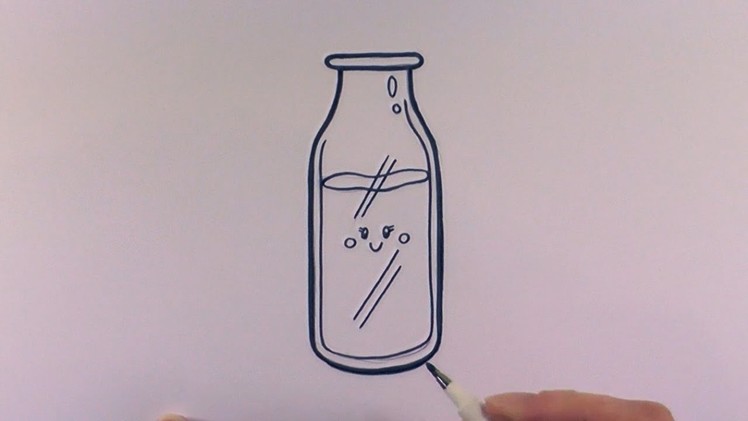 How to Draw a Cartoon Bottle Of Milk