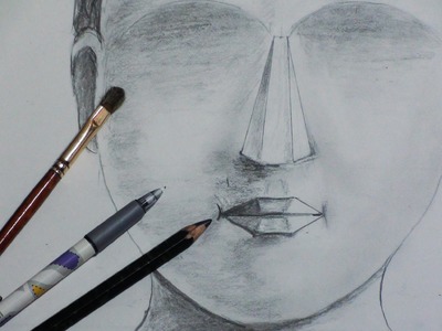 How to Draw - a Portrait Shape step 2 - Shading with Pencil