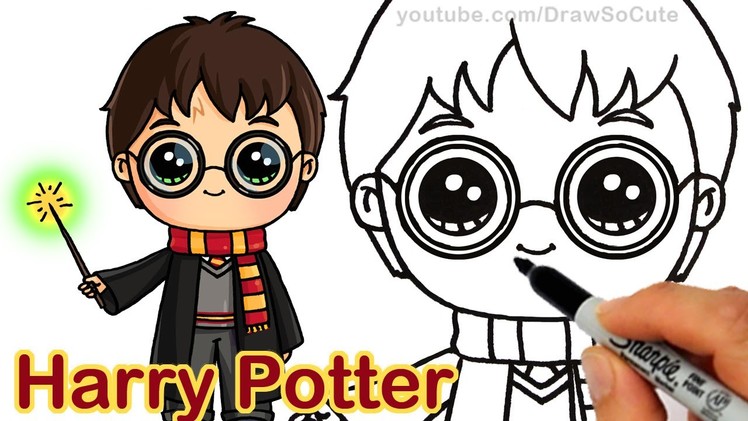 How to Draw Chibi Harry Potter Step by step Cute