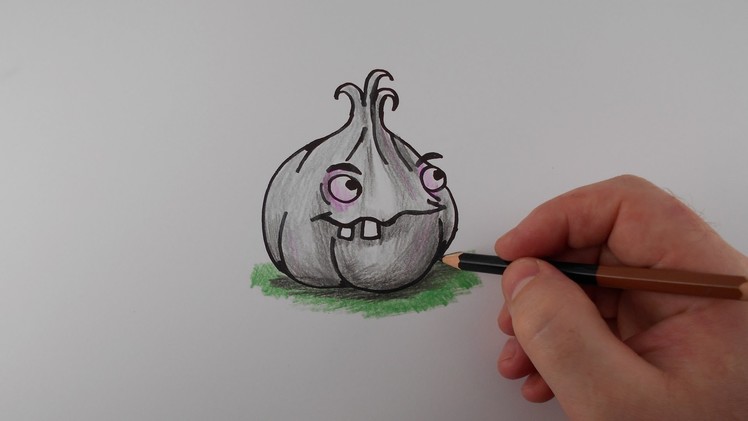 How To Draw Garlic from Plants vs. Zombies – Mr. Cute Cartoon Drawing Club