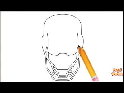 How to draw Iron Man face