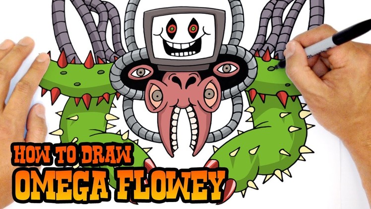 How to Draw Omega Flowey (Undertale)- Step by Step Art Lesson