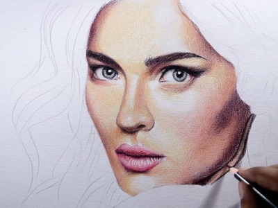How to draw skin -- Basic tips with colored pencils.
