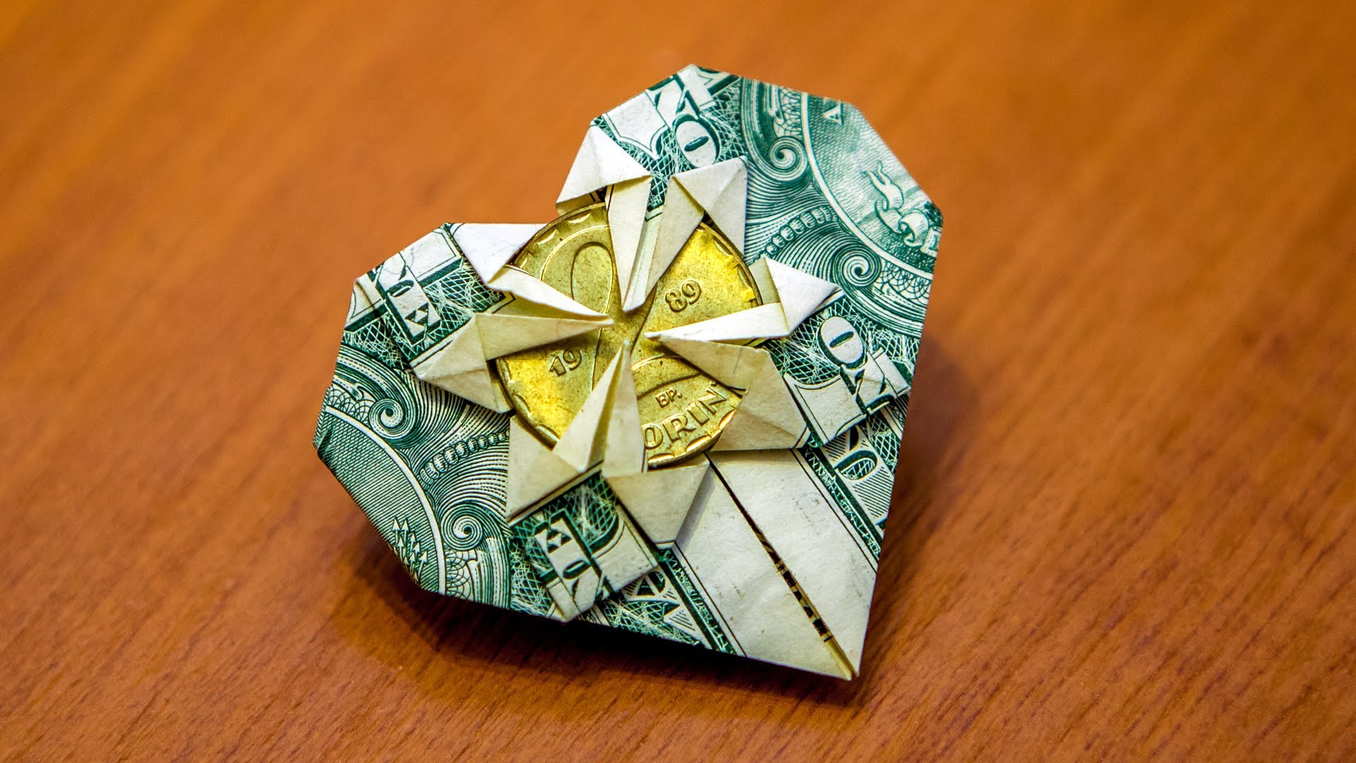 How To Fold An Origami Money Heart Tutorial Great Gift Idea