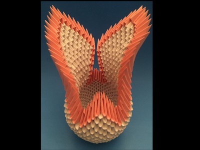 How to make 3d origami crane 3.5-- the crane body with the wings-stop image video