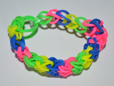 How to Make a Double X Rainbow Loom Bracelet - Step by Step Instruction Tutorial - Mazichands.com