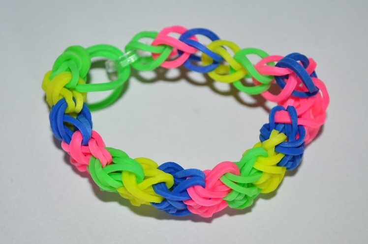 How to Make a Double X Rainbow Loom Bracelet - Step by Step Instruction Tutorial - Mazichands.com