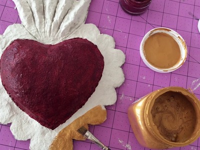 How To: Make a FastMache Sacred Heart Wall Plaque