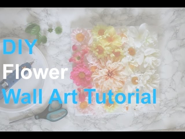 How to make a flower canvas wall art