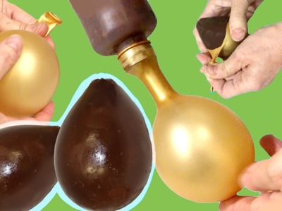 How to make a homemade chocolate egg  with a balloon