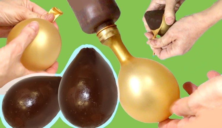 How to make a homemade chocolate egg  with a balloon