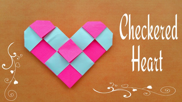 How to make a Paper "Checkered Heart ♥ " for Valentine's Day - Origami Tutorial