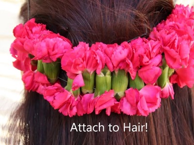 How to Make a Pink Carnation Hair Garland