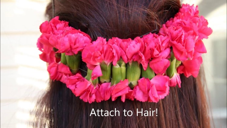 How to Make a Pink Carnation Hair Garland