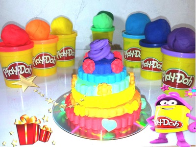 How To Make  A Rainbow Flower Cake Play-Doh