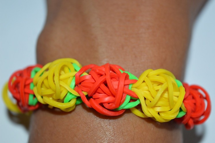 How to Make a Rainbow Loom Carnation Bracelet - Step by Step Instruction Tutorial - Mazichands.com