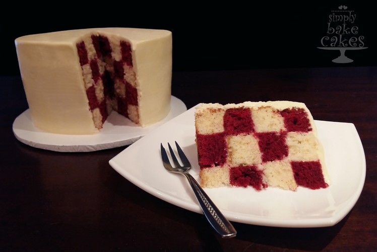 How to make a round Checkered Board Cake - TUTORIAL