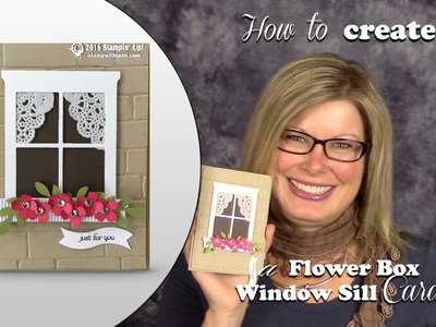 How to make a Window Sill Flower Box Card featuring Stampin Up