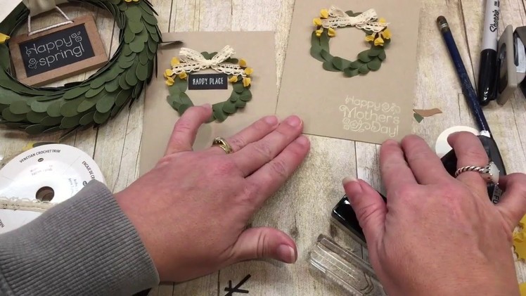 How to make a Wreath Card from April's Paper Pumpkin