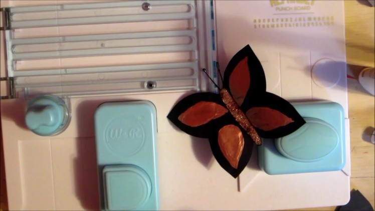 How To Make Butterflies Using The We R Memory Keepers Alphabet punch Board