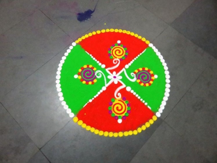 How to make circule beautiful rangoli design