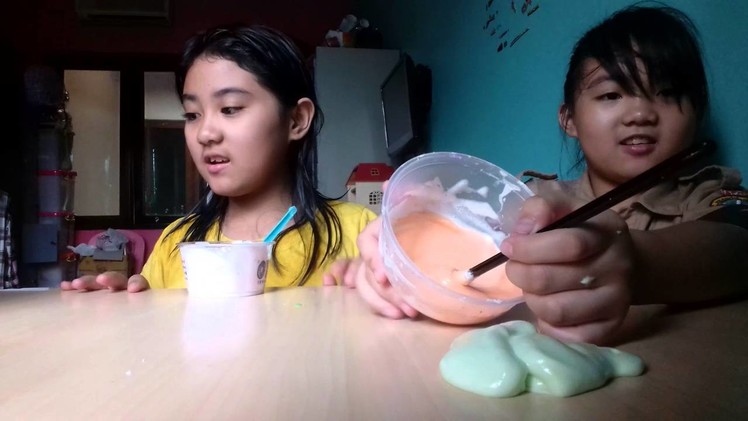 How to make Cotton candy slime. . 